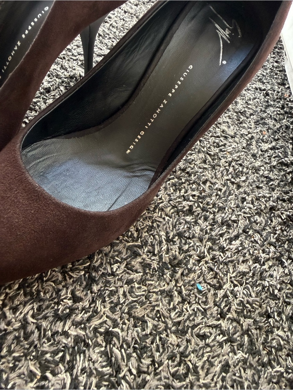 Giuseppe Zanotti Brown Velvet Pointed Toe Stilettos Size 40 - Picture 4 of 12